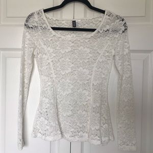 Lace Peplum Top